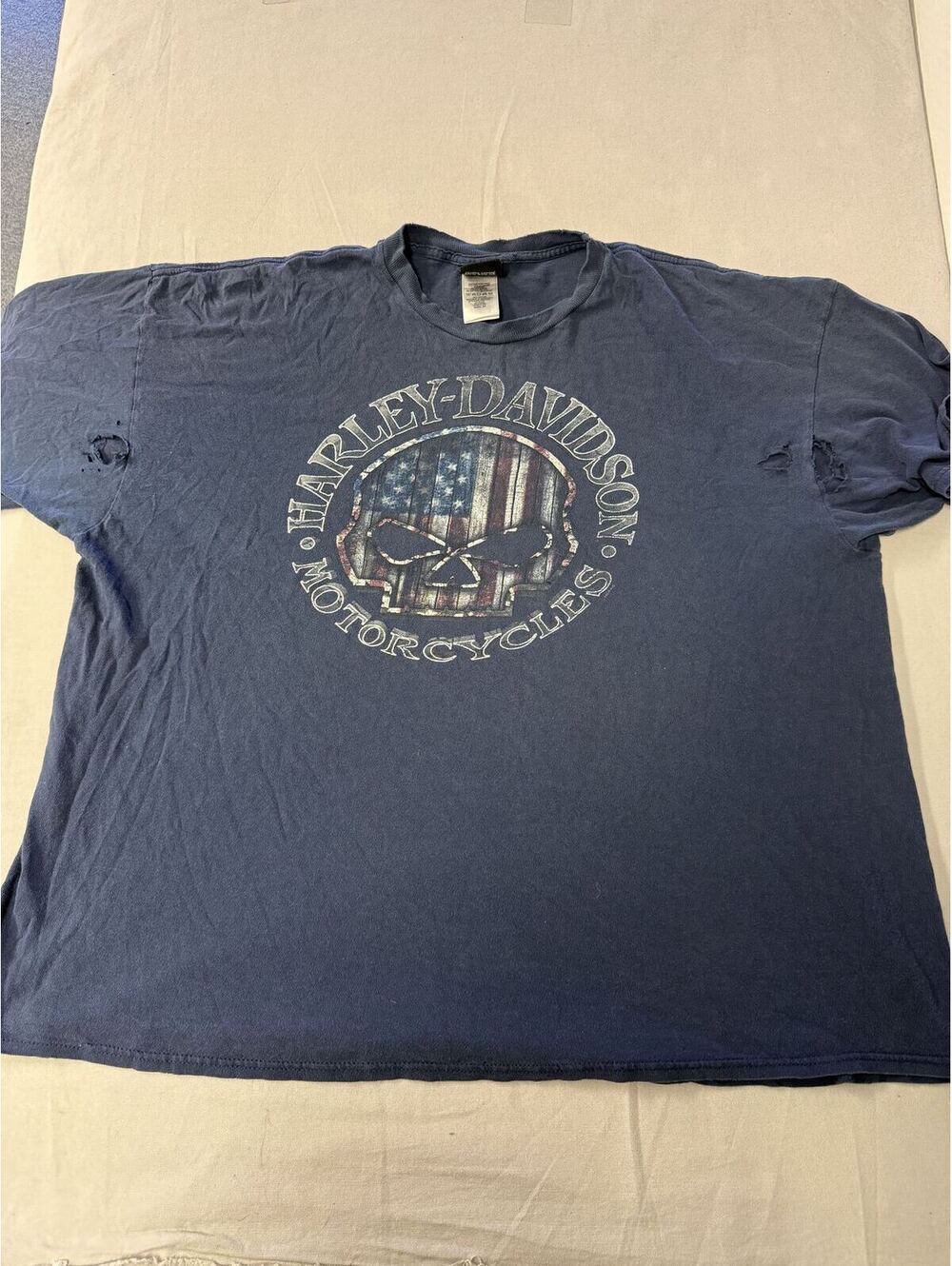 Thrashed Harley Patriotic Panhead Knucklehead Bike 3XL